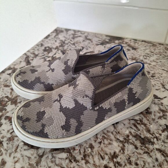 Rothy's Girls Gray Camouflage Slip-On Sneakers size 13K - Picture 4 of 10